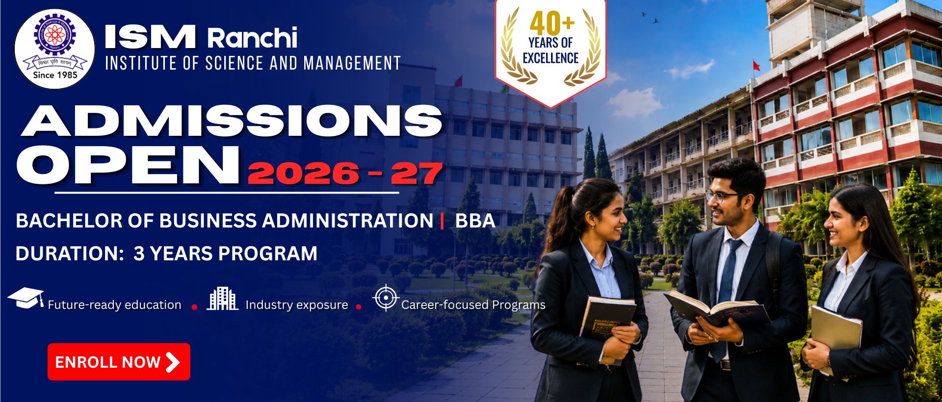 BBA admission in Ranchi 2026-27 at ISM Ranchi