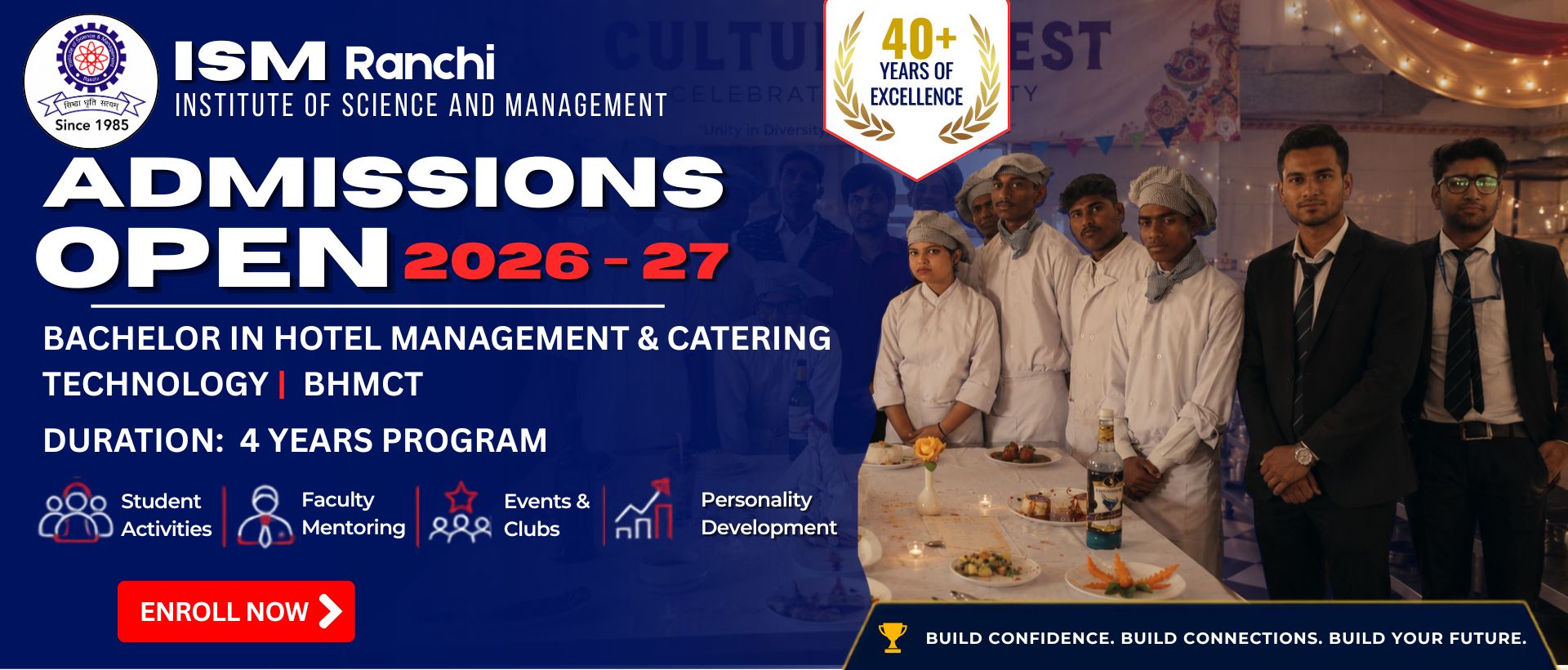 Hotel Management admission 2026-27 at ISM Ranchi