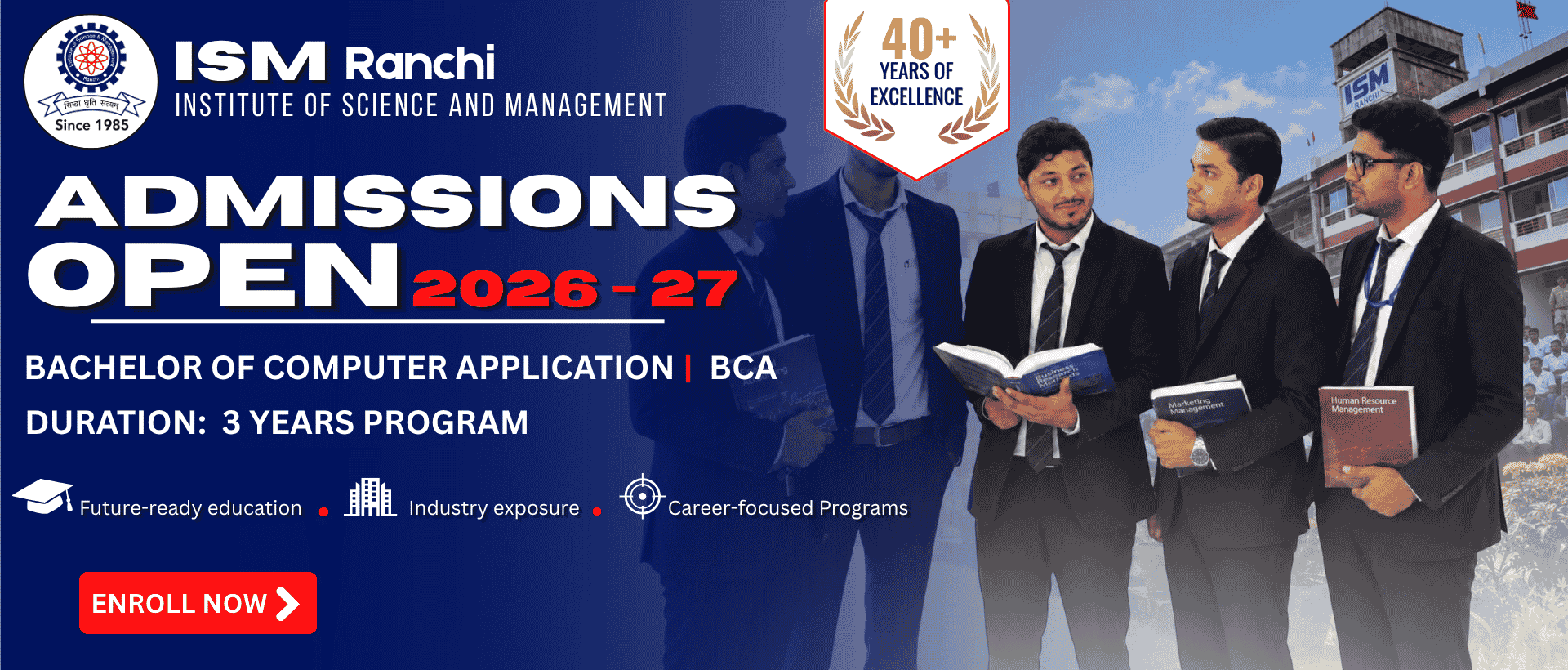 BCA admission in Ranchi 2026-27 at ISM Ranchi